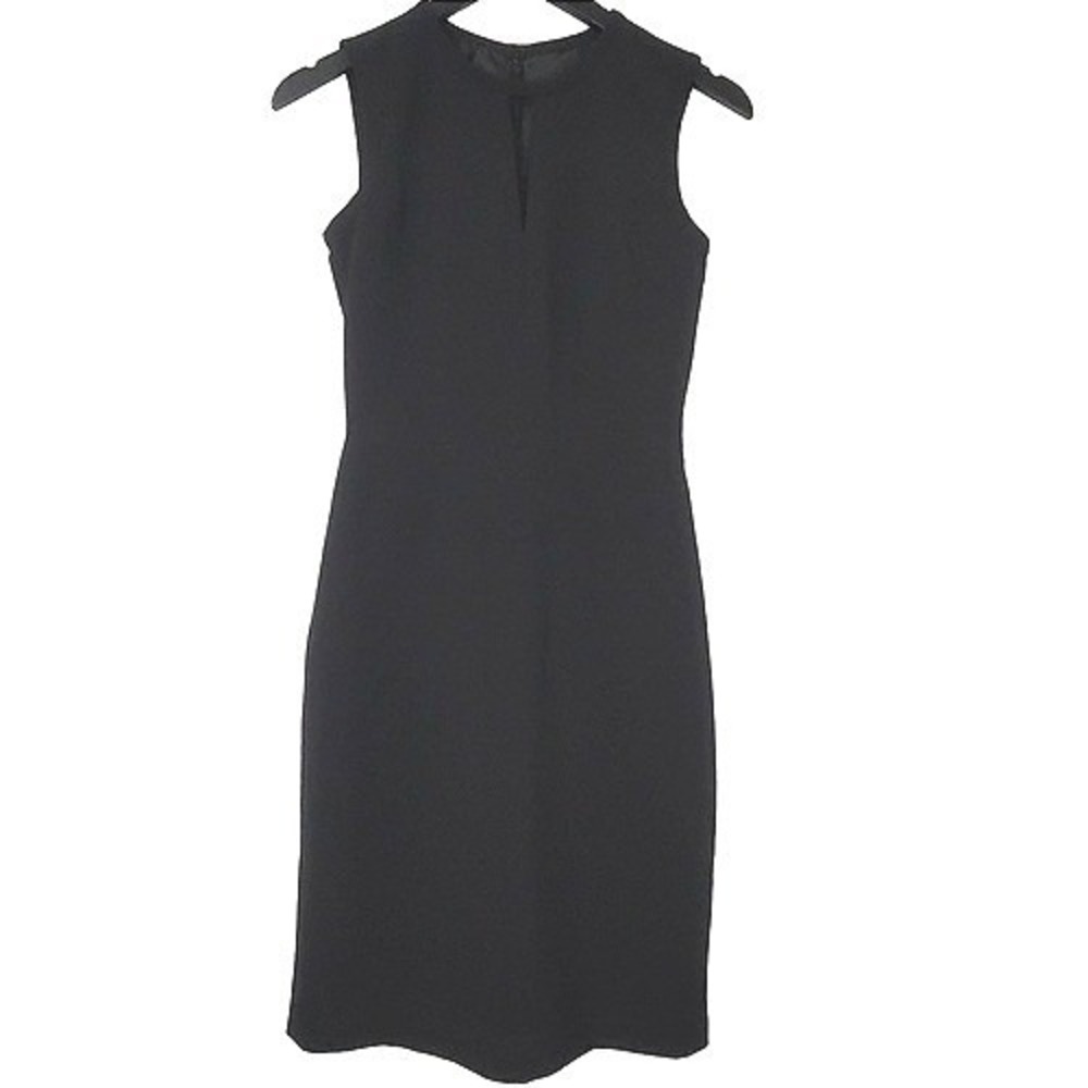 J.Crew Black Sleeveless Sheath Dress Keyhole Neck Suit Career Office Business 00